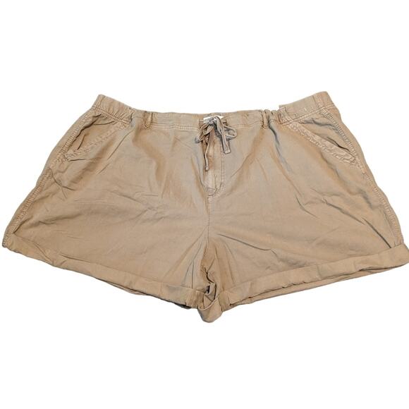 SONOMA Tan Ultra Comfort Waistband Stretchy Shorts Women's Plus Size 4X NEW - Picture 1 of 5